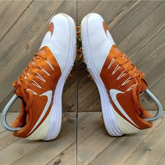 Nike Texas Longhorns Lunar Control 4 Golf Shoes Womens Size 9 White Orange - Picture 6 of 9